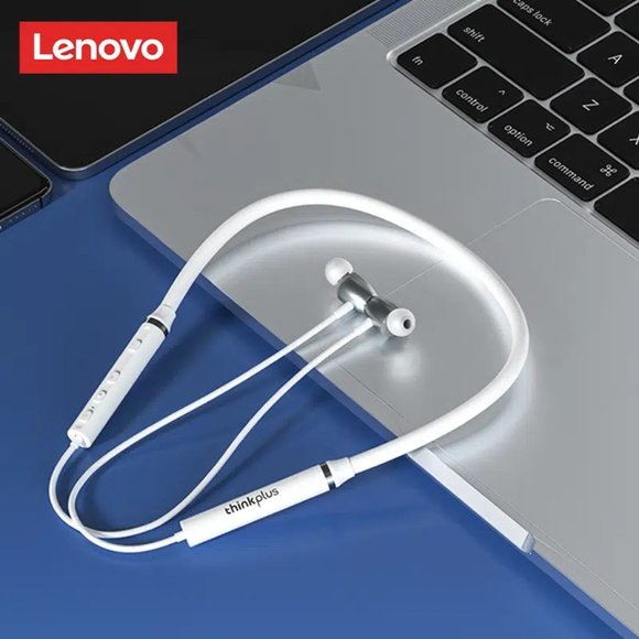 Lenovo Thinkplus HE05X PX5 Waterproof Wireless Neckband Earphone Headphone white - Picture 2 of 4